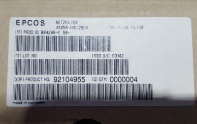 EPCOS / SIEMENS B84299-K56 POWER LINE FILTER (1 PIECE) (R3S13.7)