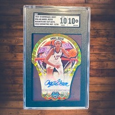 2023 Bowman U Best Angel Reese Auto Buckets Gold Geo Refractor 12/50 SGC 10 WOW!