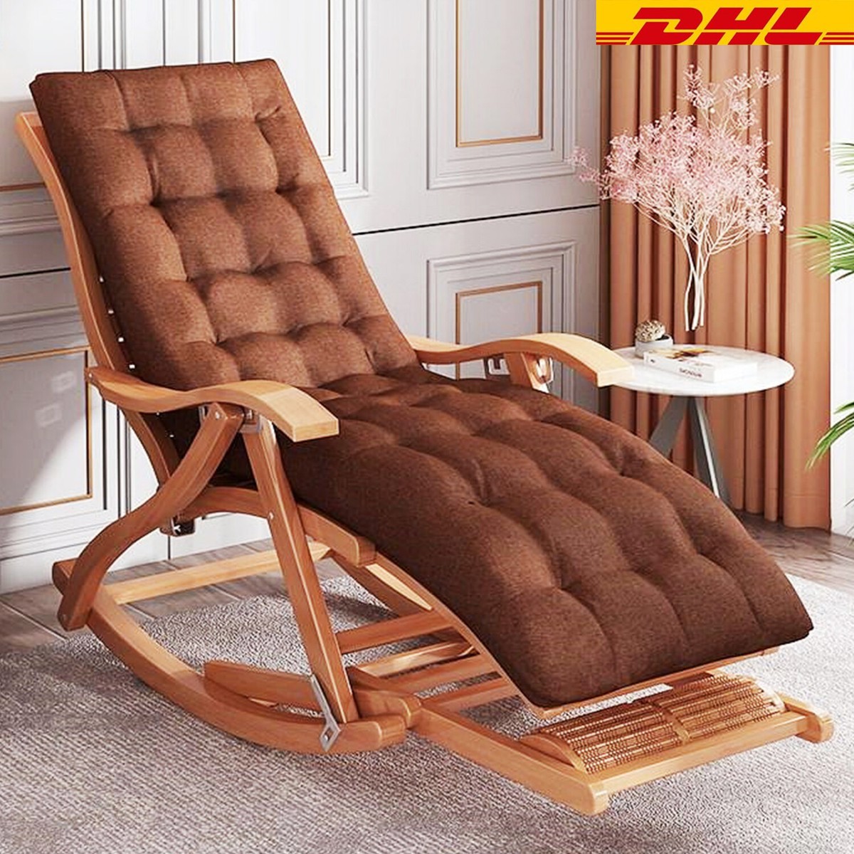 Karn Dondolina Klapp-Schaukelliege Aus Massiver Buche – Mit Outdoor-Polster, Made In Italy, UV- & Wetterbeständig