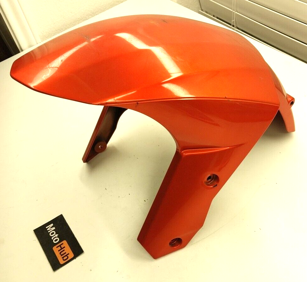 08-10 KAWASAKI NINJA ZX10R OEM PW ORANGE FRONT FENDER MUD FAIRING