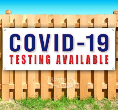 VIRUS TESTING AVAILABLE Advertising Vinyl Banner Flag Sign USA