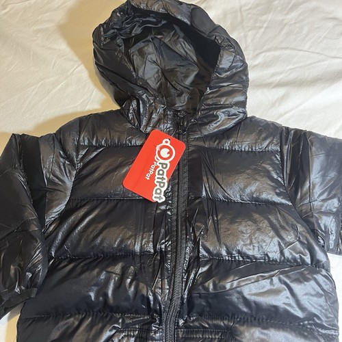 Toddler Dinosaur Black Puffer Jacket - 3T Roughly See Measurements In Photos - Picture 2 of 14