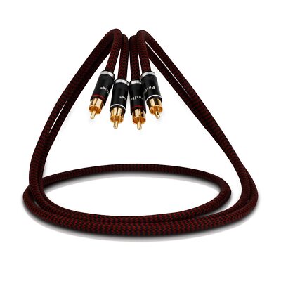 Preffair 1Pair Pure Copper 2RCA Male to 2RCA Male Digital Coaxial Signal Cord