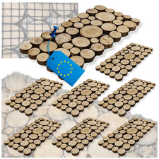 Gartenweg aus Holz, Gehweg Holzweg Gartentritt Holzscheiben Bodenplatten PSOS