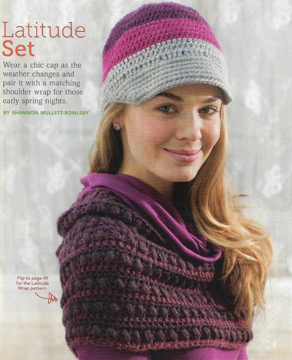 Free Crochet Hat Matching Hat And Scarf Set LATITUDE SET HAT WRAP