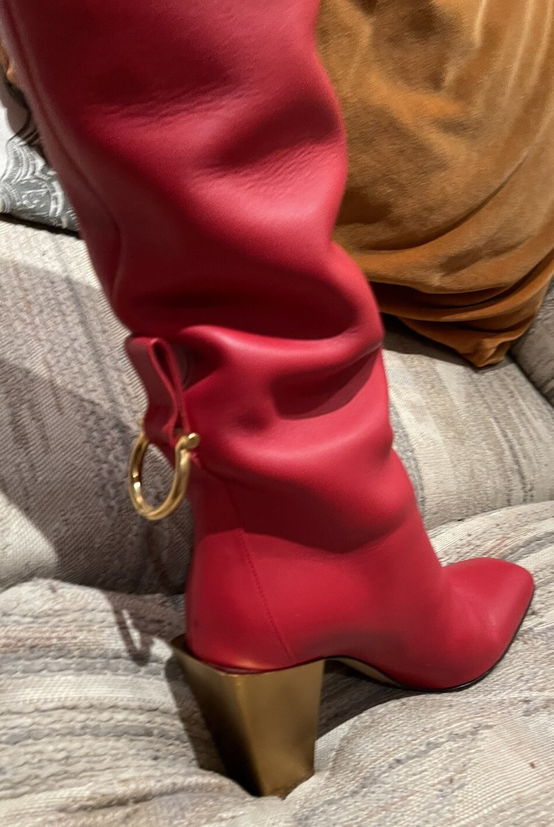 Sexy Ferragamo Italian Leather Boots Brand New Size 7 Never  display picture 2