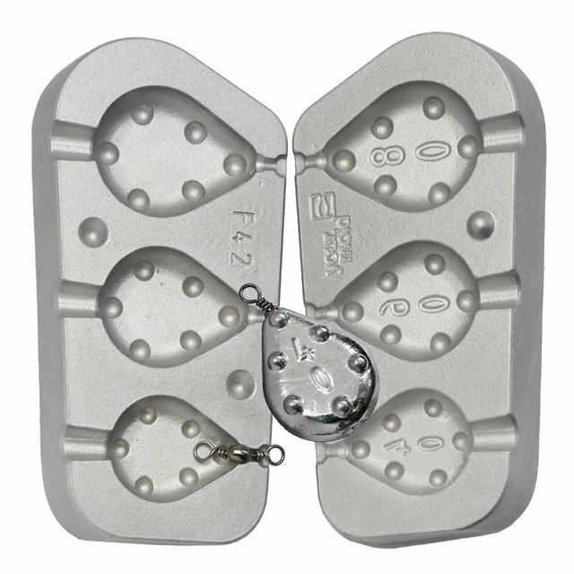 Pear flat lead fishing weight Mold 40g 60g 80g sinkers mould eBay