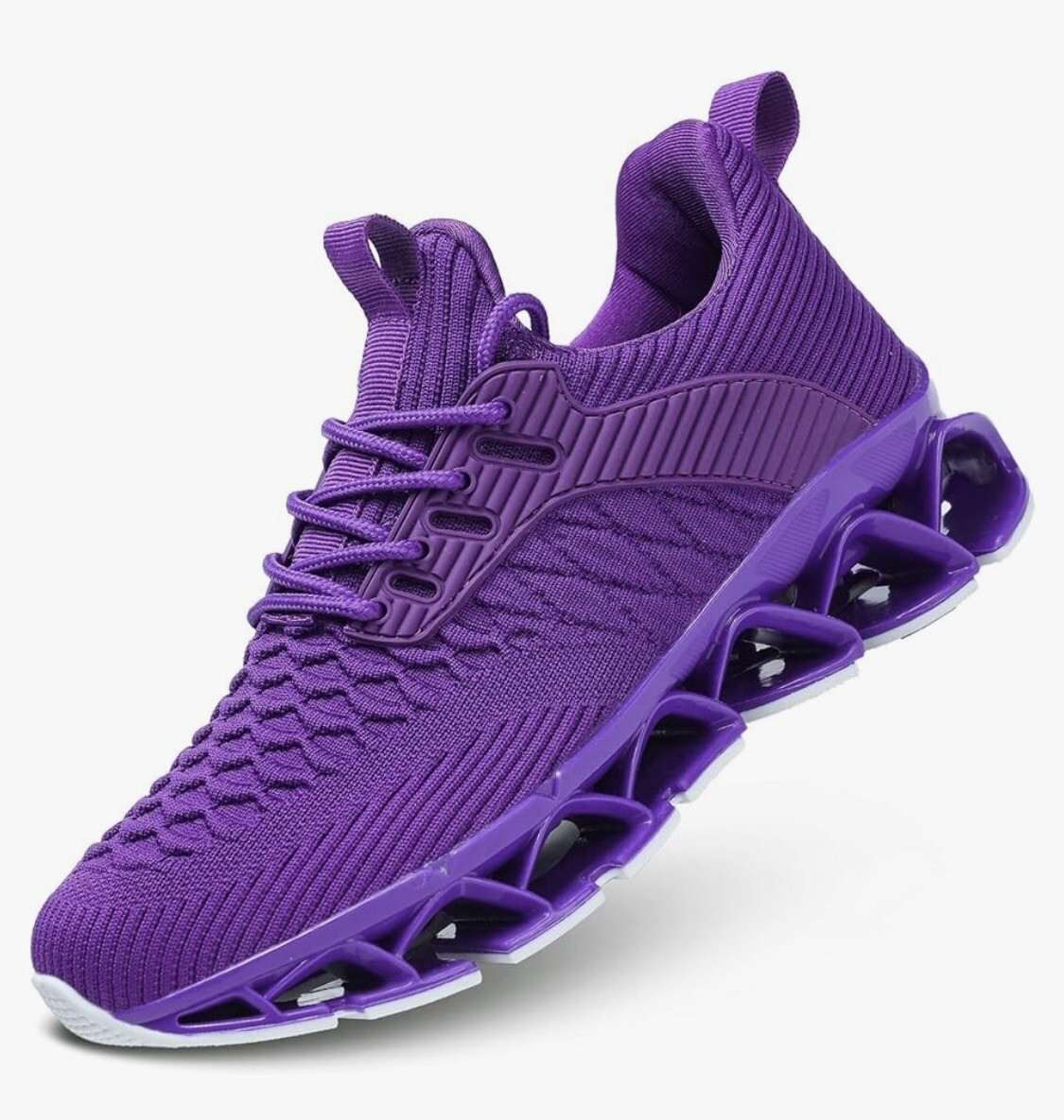 Wrezatro Women's Slip on Walking Running Shoes Purple Size