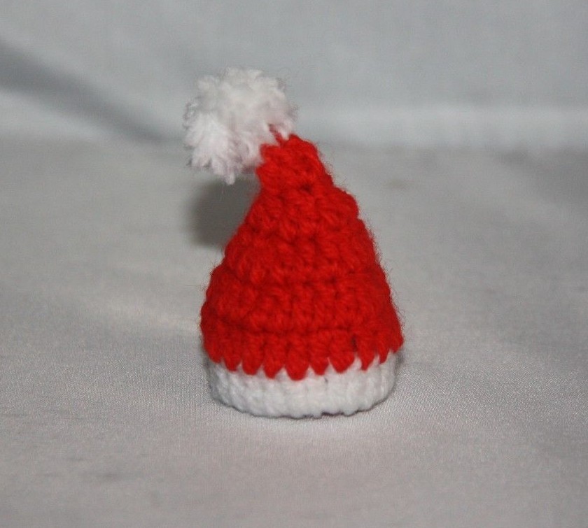 HANDMADE crochet mini santa hat UK