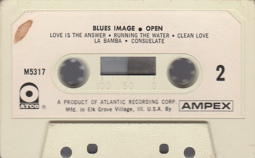 BLUES IMAGE CASSETTE TAPE: "OPEN" 1970 AMPEX PAPER LABELS - Picture 3 of 4