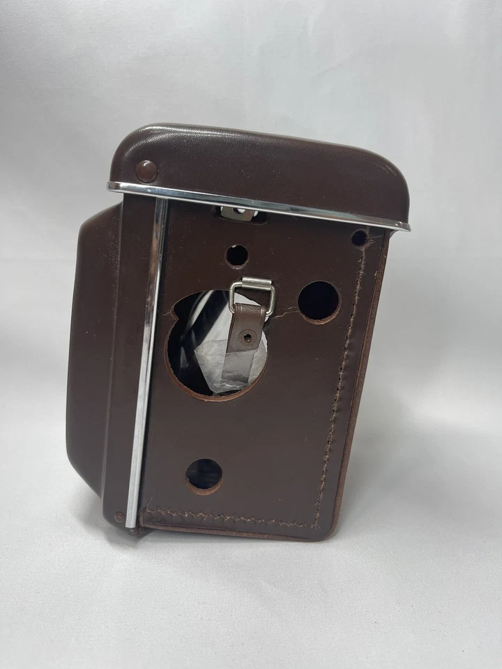 FUNDA CÁMARA YASHICA MAT LM INSIGNIA 120 LTR PELÍCULA CUERO MARRÓN NUEVO RARO Foto 3 de 4