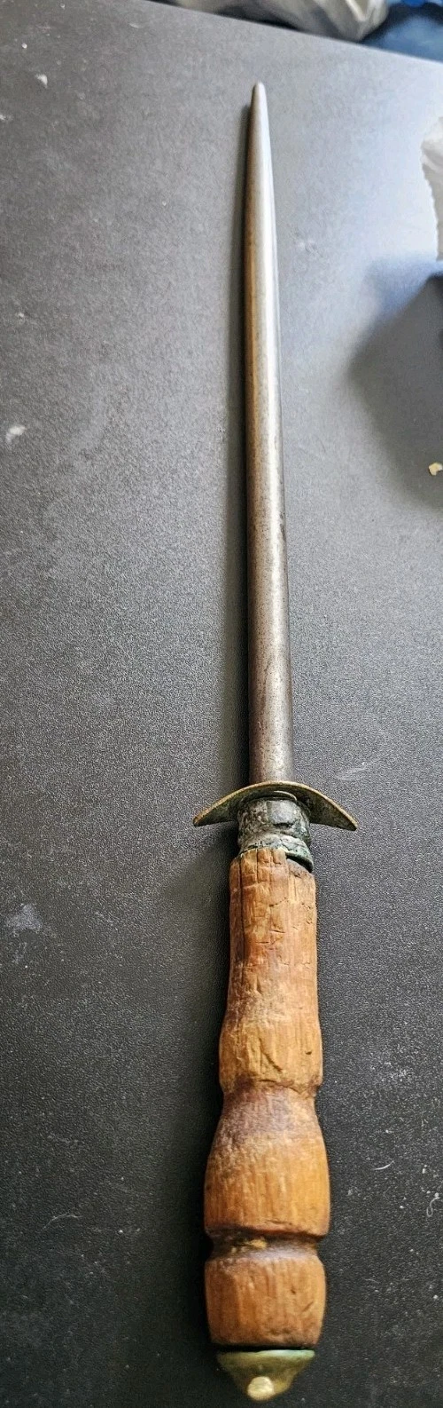F. Dick Butcher Sharpening Steel 20” Honing Rod Germany Antique~overall 20"