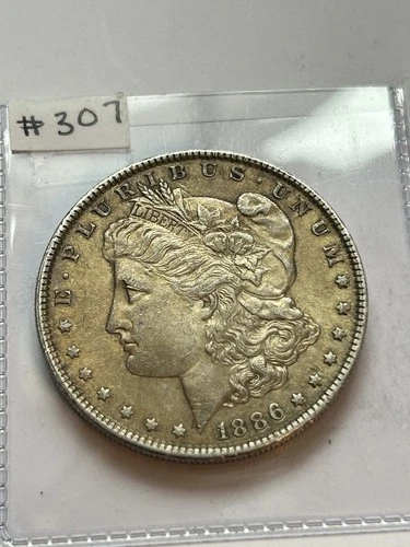 1886 Philadelphia Morgan Silver AU