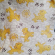 Disney Baby Lion King Blanket Simba Gray Sun Paw Prints HTF Rare 37 in x 30 in