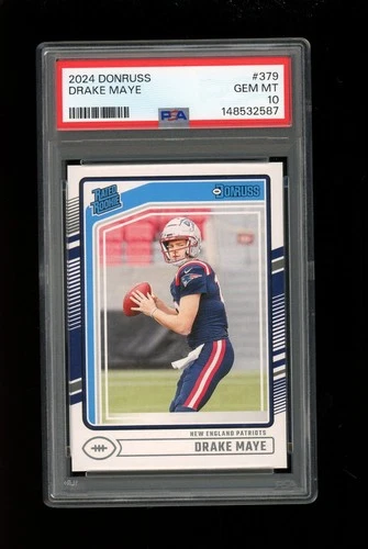 2024 Panini Donruss Rated Rookie Drake Maye #379 RC Patriots PSA 10