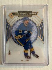 2023-24 UD ultimate collections rookie introductions gold Matt Savoie Buffalo/49