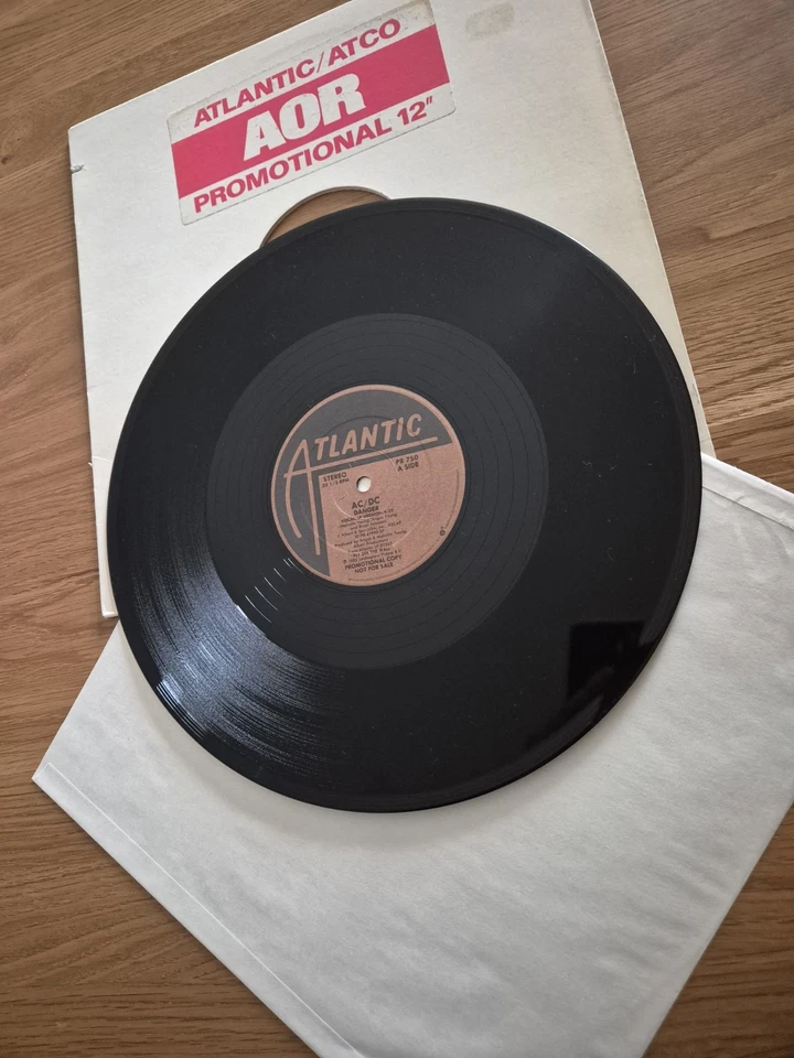 AC/DC Danger 12" Single Promo Sampler Stereo US 1985 Vinyl Record  - Image 4 of 4