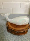Vintage Fenton Whale Art Glass Pearly Sentiments Mother of Pearl Whale Figurine