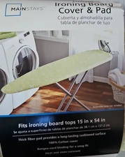 Mainstays Deluxe Ironing Board Cover & Pad Fits Most sage green  Lattice NEW