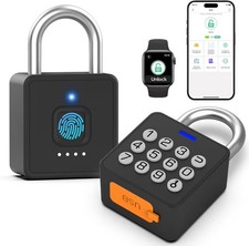 Fingerprint Padlock with Code, Combination Lock for Locker with Bluetooth APP...