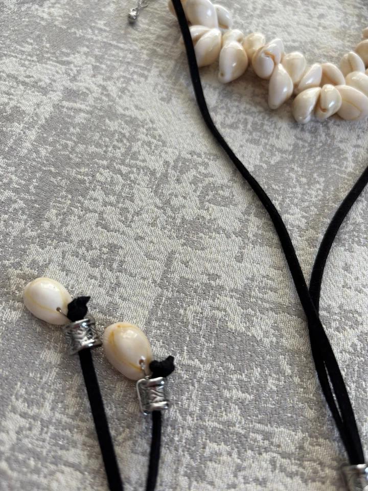 Gargantilla Free People Katie de cuero nueva con etiquetas collar en capas playa bohemio surf Foto 4 de 4