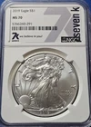 2019 $1 American Silver Eagle - NGC MS 70 - 7K We Believe in You!