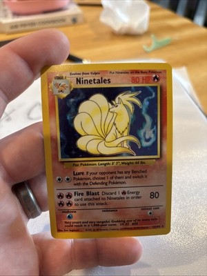 Pokemon Holo Ninetales Unlimited Base Set 12/102 Rare