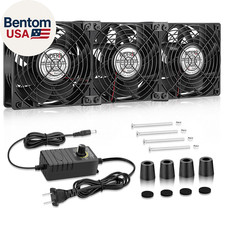 3 X 120Mm Big Airflow Computer Fan with AC 110V 120V 220V 240V Controller for Gr