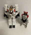 Bandai Mighty Morphin Power Rangers Vintage White Tigerzord 1991 1994 Lot Of 2