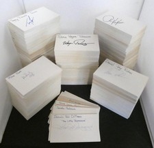 Over 3000 Baseball Autographed 3x5 Index Cards HOFers Stars Yankees Mets 1900s