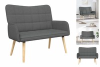 Zweisitzer Sofa Dunkelgrau 115X61X87 Cm Stoff