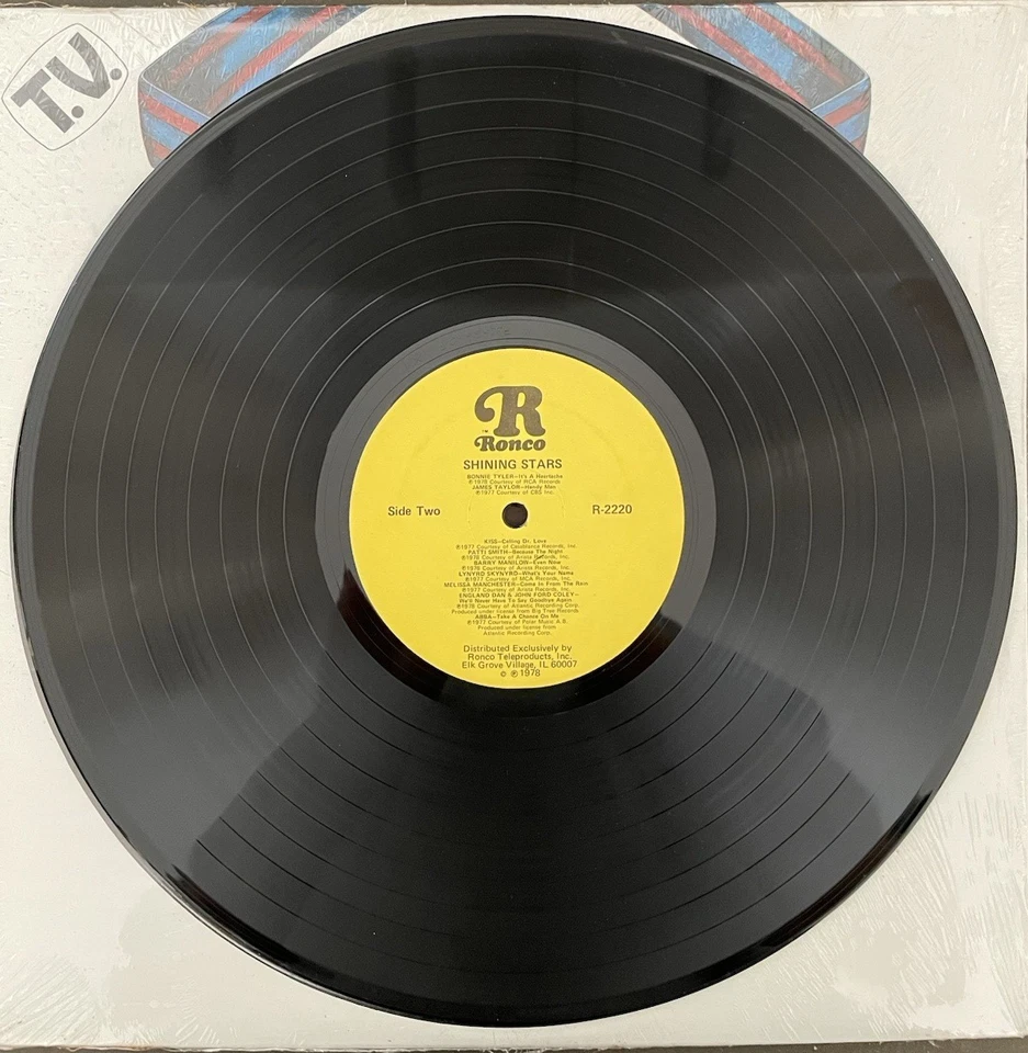 Ronco Volume 7- Shining Stars- Vinyl Compilation LP- Kiss, Bonnie Tyler, Abba+ - Image 3 of 4