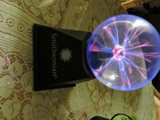 Plasma Electricity Ball Smithsonian, Black, Pre-owned.  NO Sound Light Works  