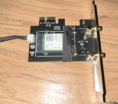 Wireless PCI Express x1 Network Card with 2 Antenna Ports