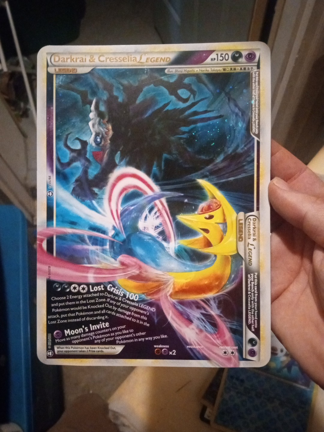 Darkrai & Cresselia LEGEND 99/102 LEGEND Holo English HP 2010 