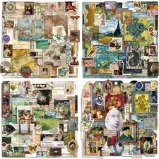 420 PCS Vintage Scrapbooking Supplies Kit Junk Journal Paper Craft