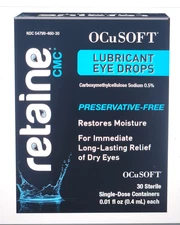 Retaine CMC Preservative-Free Eye Drops - 30 Single Doses - Exp: 11/2026