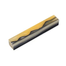 Acrylic Pen Blank, Yellow Pearl w/ Black Lines, Single Blank,Legacy Woodturning