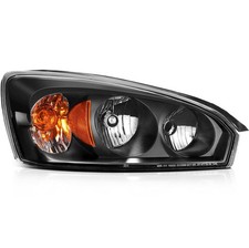 Headlight Assembly for Chevy Malibu 04-08 Black Amber Reflector Clear 15851373
