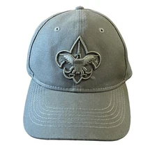 Vintage Scouting America Uniform Cap Olive Green Universal Emblem Hat Unifex S/M