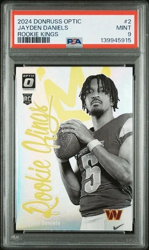 2024 Panini Donruss Optic Jayden Daniels Rookie Kings Case Hit SP PSA 9 🔥