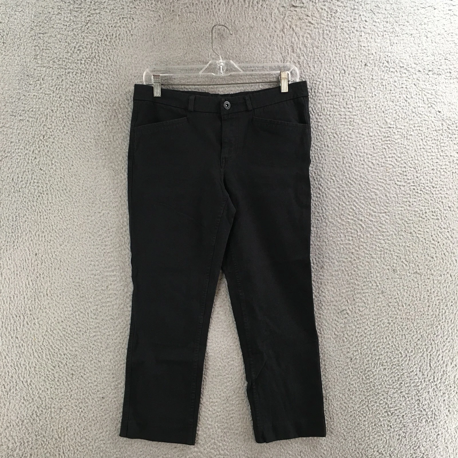 Banana Republic Pants Womens 6 Capri Straight Mid Rise Casual Flat Front Black