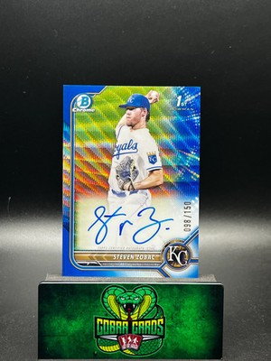 2022 Bowman Chrome Steven Zobac #CDA-SZ Blue Wave Refractor 098/150