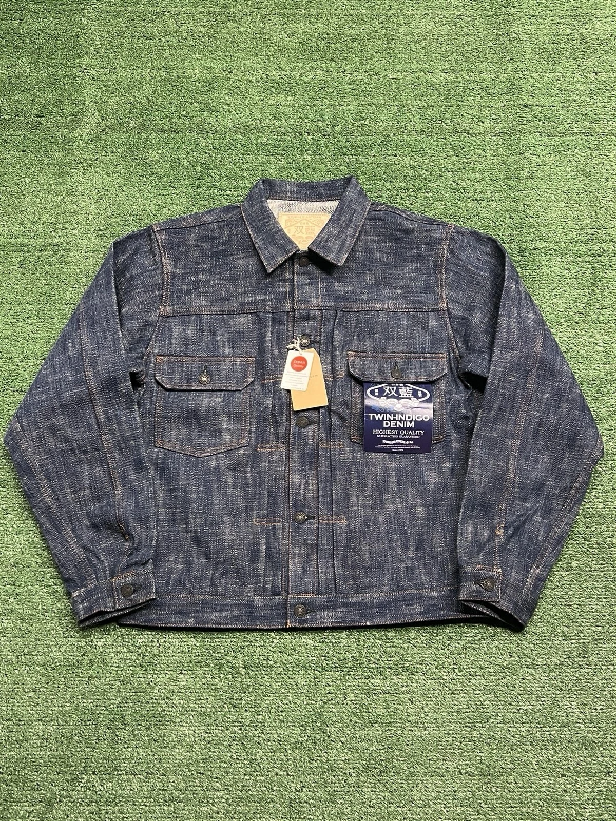 Studio D’Artisan Size 38 Twin Indigo Sou-Ai Denim Hand Dyed Type 2 Jacket D4603 image 1