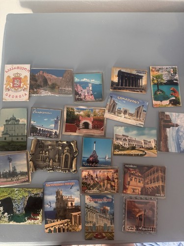 Assorted Travel & Places Souvenir Fridge Magnet Lot, Cities & Landmarks