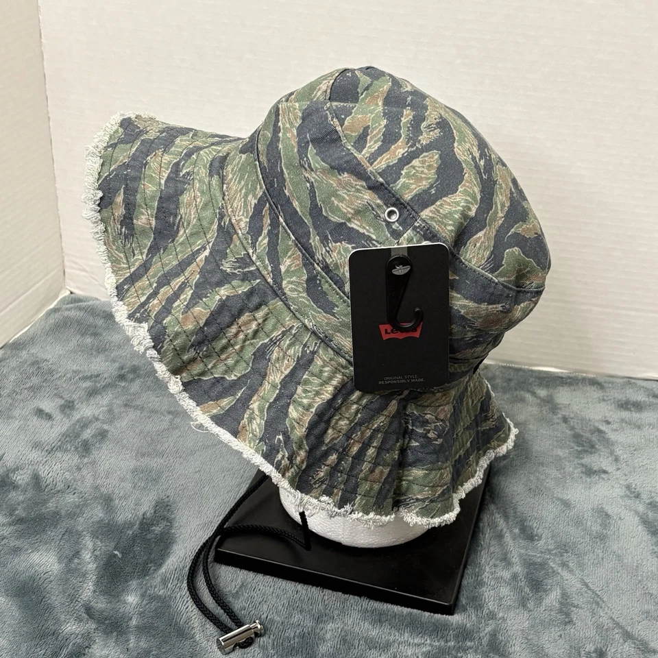 Sombrero cubo camuflaje Levi's Tiger unisex mediano 58 cm/23 pulgadas nuevo con etiquetas Foto 4 de 4