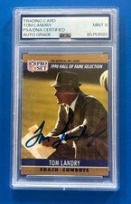 Tom Landry 1990 Pro Set #28 Signed Auto PSA/DNA Autograph Card Dallas Cowboys