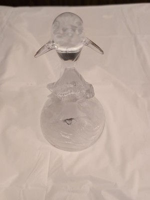 Vintage Crystal Playful Bottlenose Dolphin ''Tail Walking'' Figure
