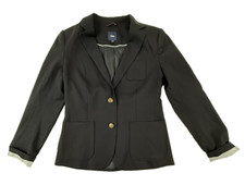 Gap Women's Black 6 Two Button 98 Wool Blazer