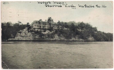 Postcard IL River Lover's Leap Starved Rock, Champaign to Grayslake Illinois '13